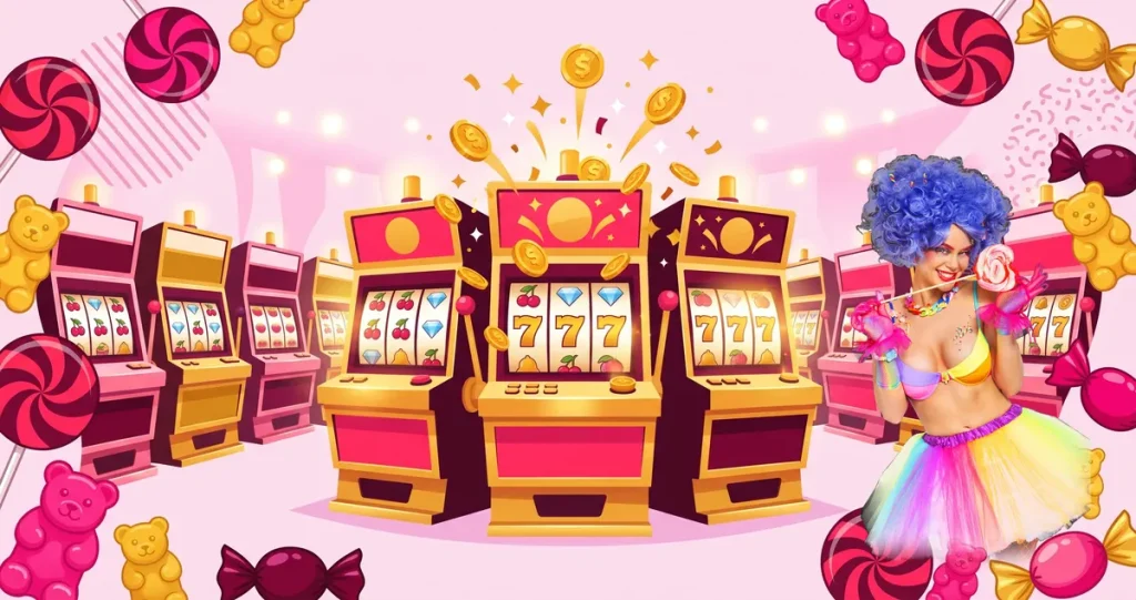 Slotbon casino lobisi, slot makineleri ve maskot Lollipop Lola